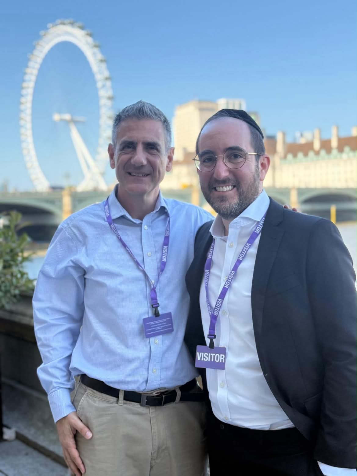 Rebel Telecom Co-Founder's Munur Shah and Eli Samuel after the speech in Parliament